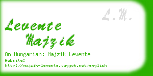 levente majzik business card